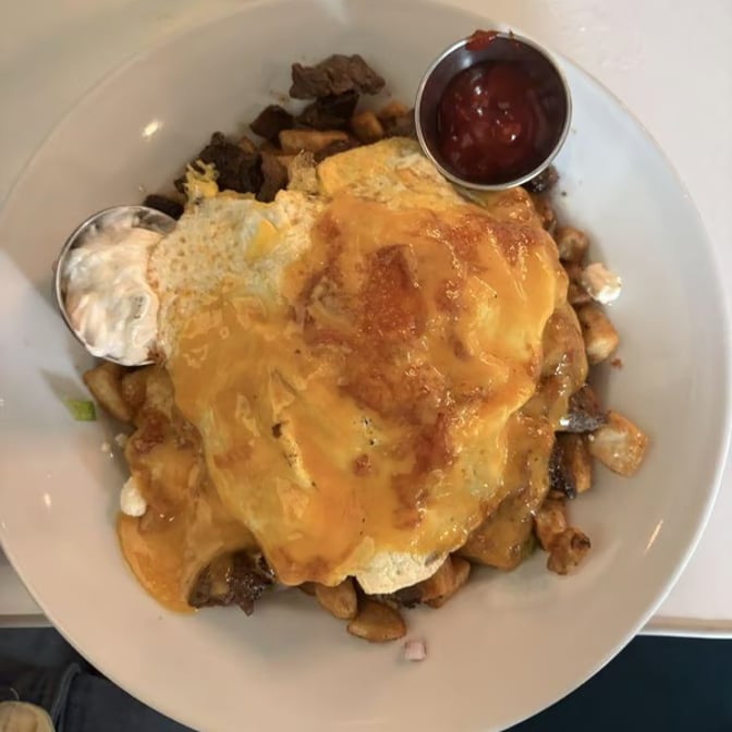 Papas Griegas With Steak