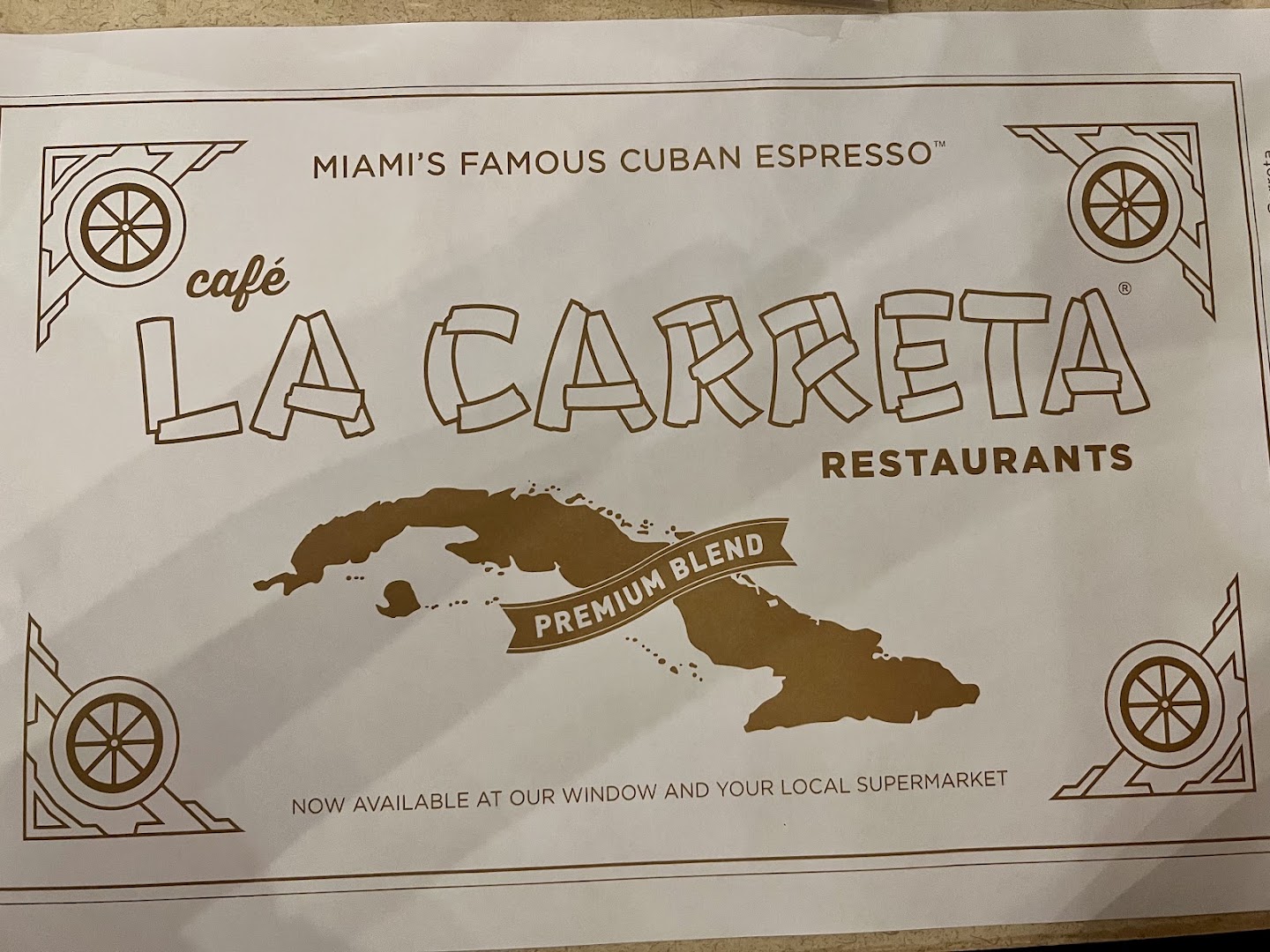 La Carreta — a dish as served