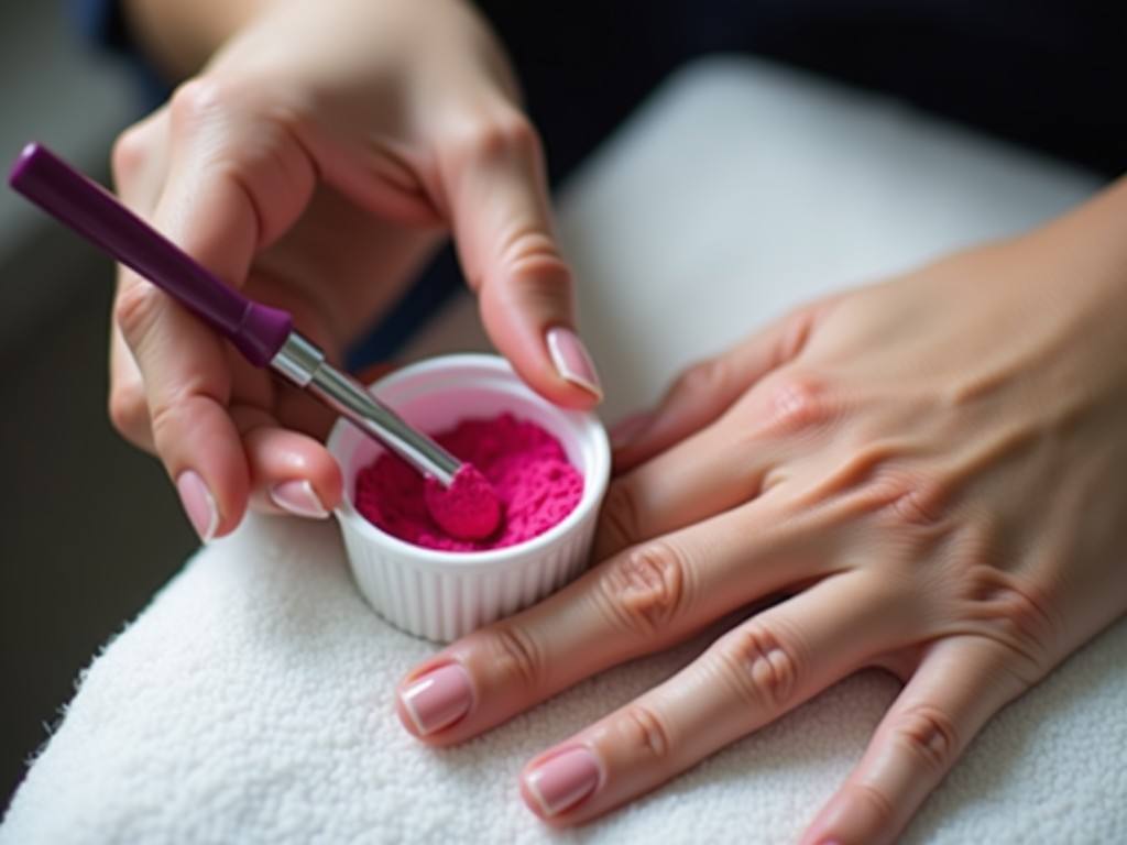 Dip powder manicure